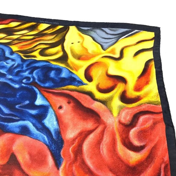 LOUIS VUITTON Sandro Chia Scarf silk Black/Multicolore - Picture 6 of 14